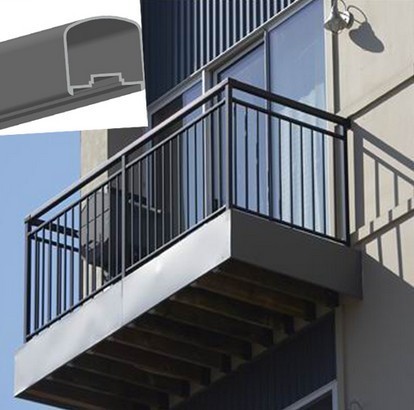 Buy cheap Outdoor Aluminum Hand Railings For stairs , exterior hand railings product