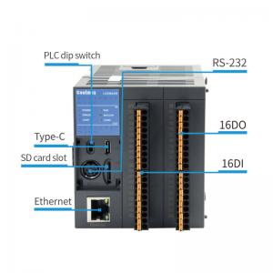 Buy cheap 12DI 12DO 60KHz PLC Logic Controller Ladder Diagram Modbus TCP 4AI 4AO product