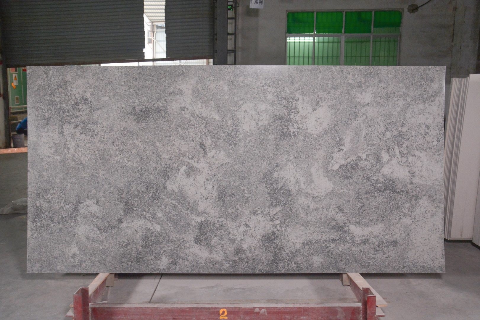 Buy cheap Concrete Artifical Quartz Stone Slabs With Leather Finish AB8102 product