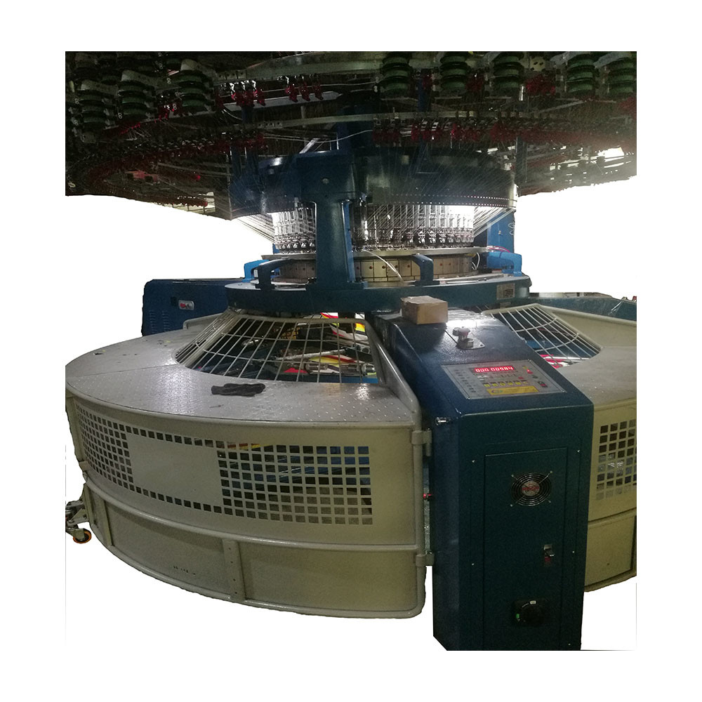 Four / Six Colors auto Striper Knitting Machine Circular Double Jersey Open for sale