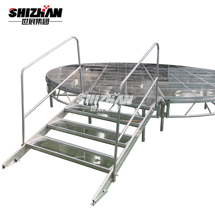 Buy cheap Portable Outdoor Glass Floor Aluminum Stage Platforms 950kg Loading Capacity product