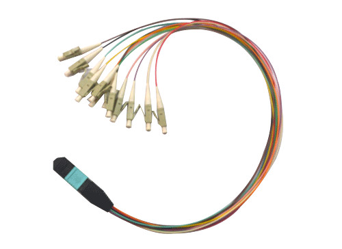 Buy cheap MPO / MTP Hydra Cable Assemblies, Assembled with 0.9mm cable with LC/ SC,8,12 and 24 fiber product