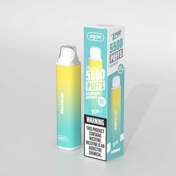Buy cheap 12.0 ML Liquid 5500 Puff Disposable Vape Blue Energy Flavor E Cigarette Again Z PRO product