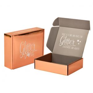 Buy cheap Custom Paper Rose Gold Metalized Boxes Packaging Metallic Mailer Box product