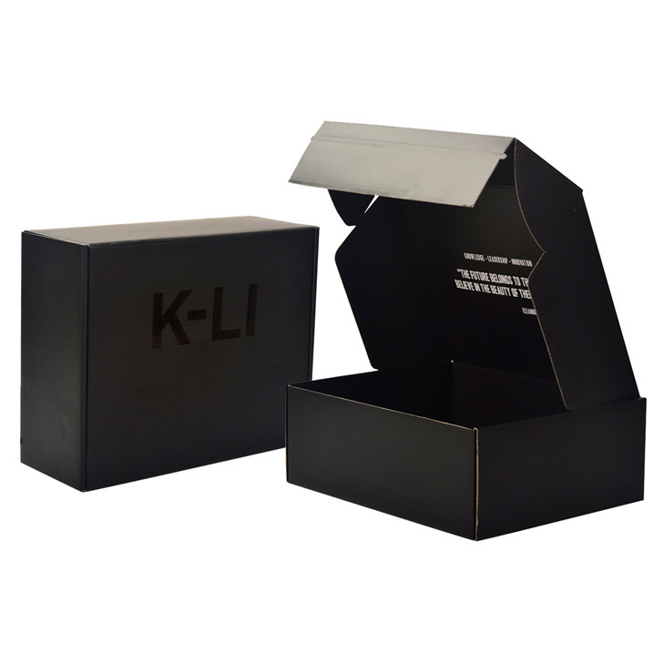 Buy cheap Custom Black Tear Strip Cardboard Packaging Mailer Shipping Box product