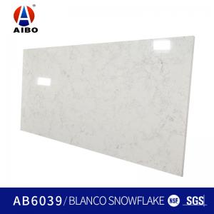 Buy cheap Engineering White Artificial Carrara Quartz Stone Kitchen Countertop Antifouling product