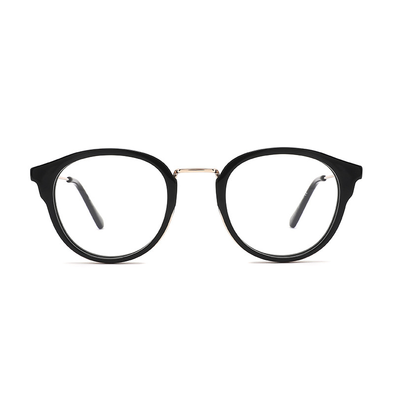 Buy cheap Round Reading Acetate Metal Glasses OEM 4 Color For Women And Men product