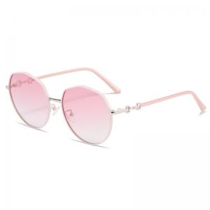 Buy cheap Female Round Metal Sunglasses Anti UV Lightweight Durable Longevity product