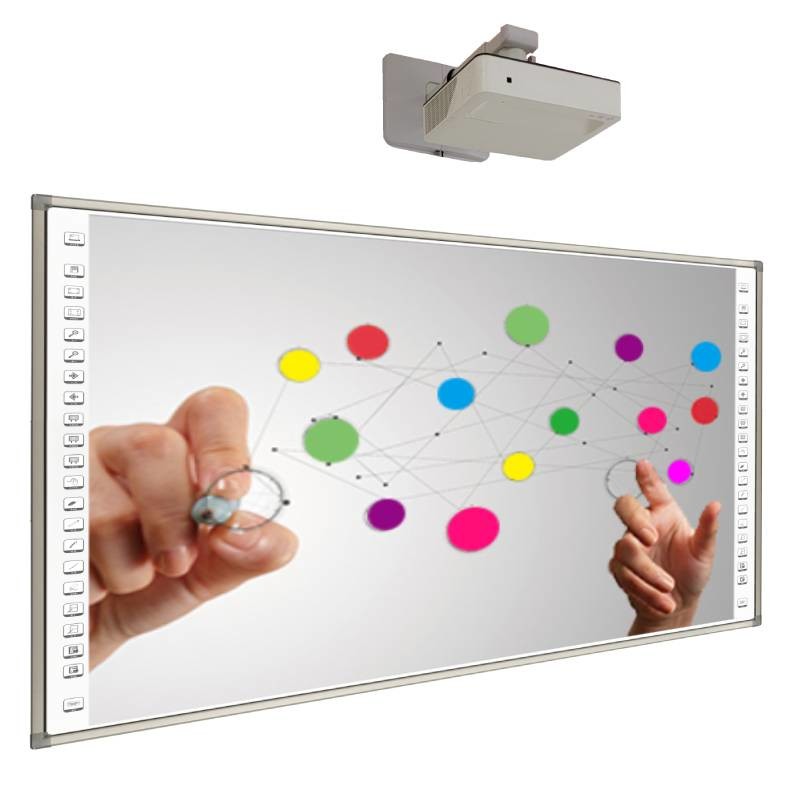 China 96 Inch Classroom Digital Whiteboard , 32 Points Smart Board For Online Teaching for sale