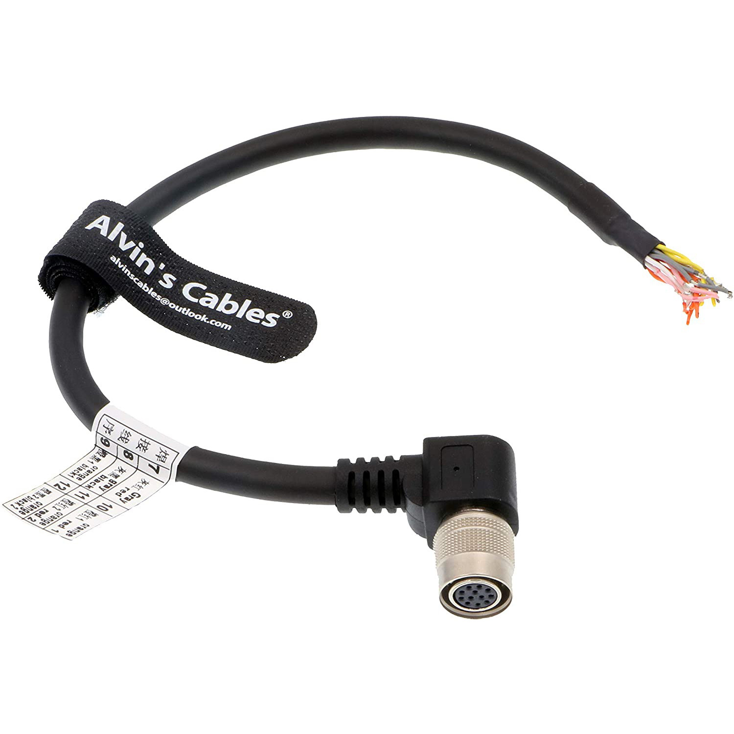 Buy cheap 12 Pin Machine Vision Cables Hirose Right Angle Female To Open End Shield For Probilt GIGE Cameras product