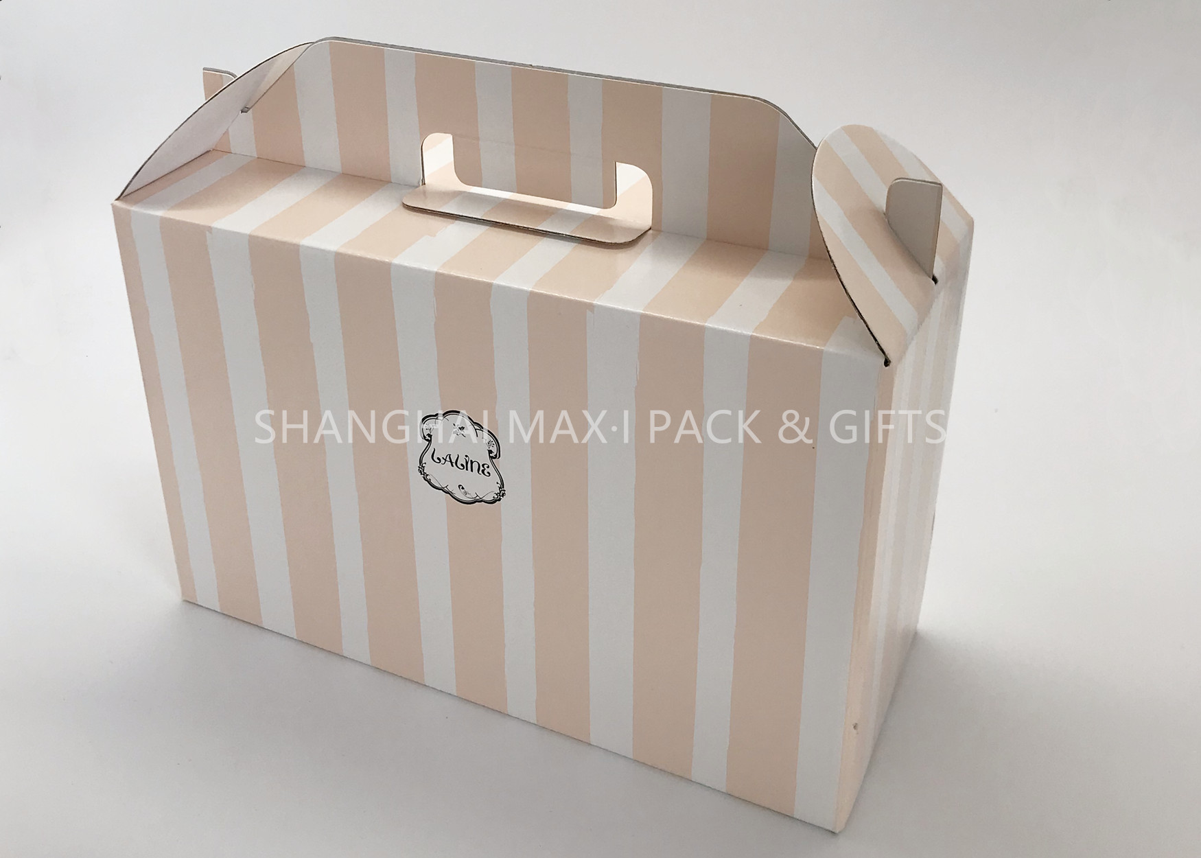 Retail Corrugated Wine Gift Boxes With Handle Cardboard Shipping Moving Color Printing