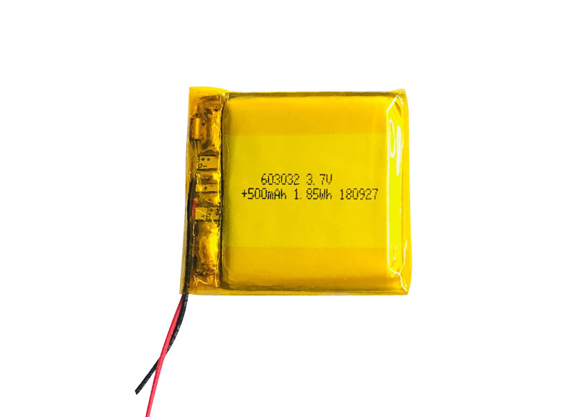 Buy cheap 13g Pouch 3.7V 500mah Lipo Battery , 603032 Lithium Ion Polymer Rechargeable Battery product