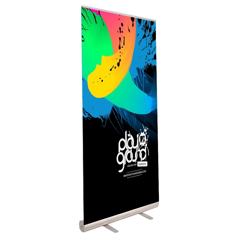 Buy cheap Bus Stop Various Size Retractable Roll Up Banner Stand Display Silver Color product