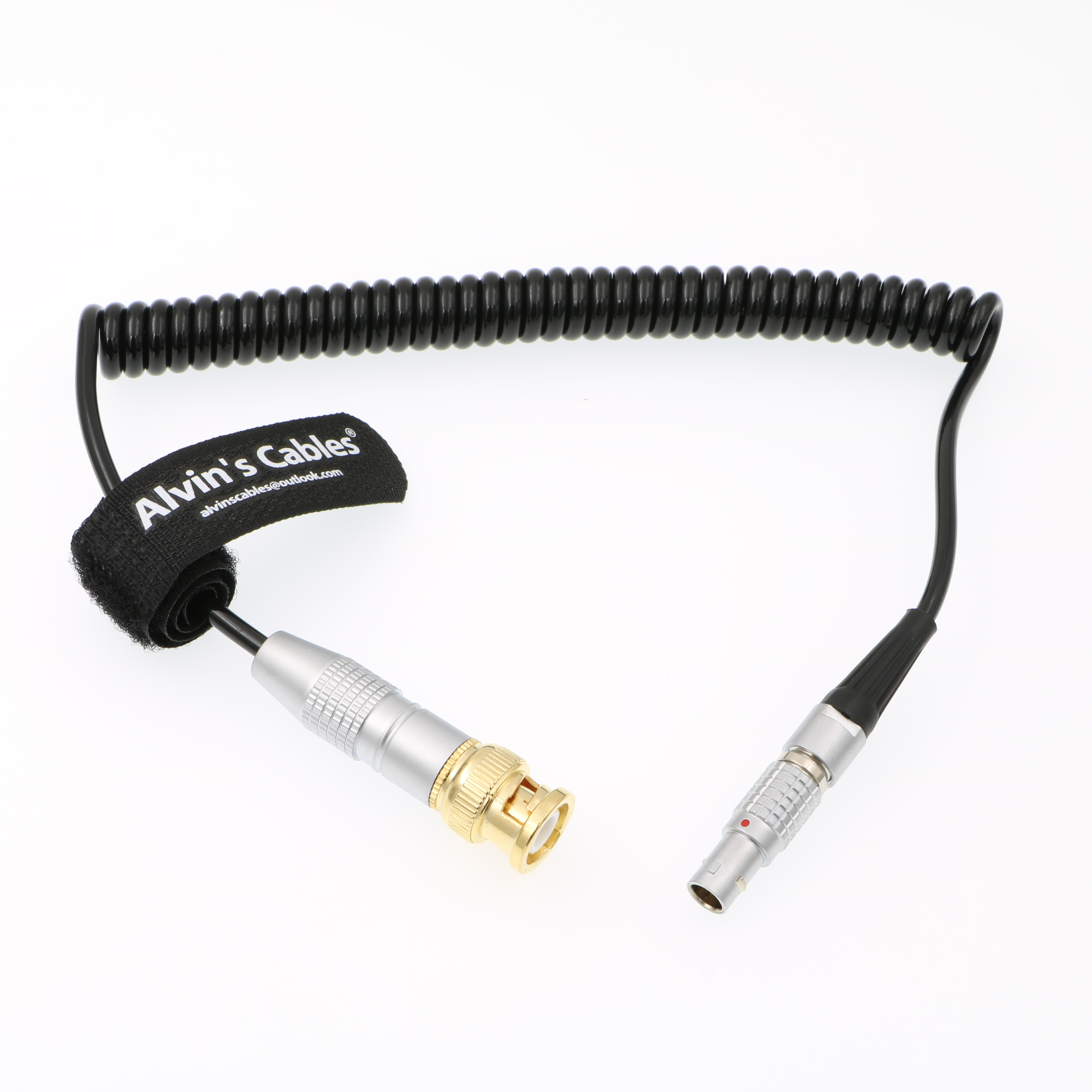 Buy cheap BNC To 5 Pin Male Time Code Coiled Cable For ARRI Mini Sound Devices Zaxcom product