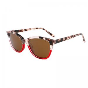Buy cheap Acetate Frame UV400 Cat Eye Women Sunglasses Double Color Lightweight product