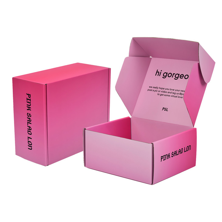Buy cheap Custom Luxury Gradient Pink Color Cardboard Paper Mailing Packaging Boxes product