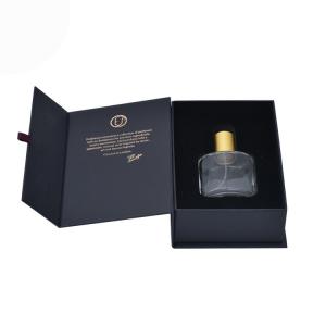 Buy cheap Magnetic Paper Perfum Packaging Box , Black Cosmetic Gift Box Custom Printing product