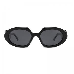 Buy cheap Black Goggles Sunglasses Women Men Retro Oval Acetate Sunglasses For Uv400 Protection product