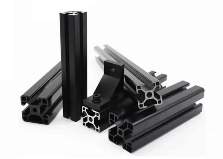 Buy cheap Black Anodized 6063 Aluminium Extrusion Frame System T Shaped Aluminium Profile product