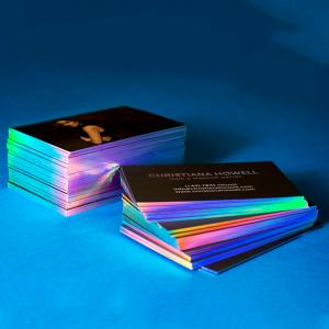 Buy cheap Custom Printed Paper Silver Foil Holographic Business Cards product