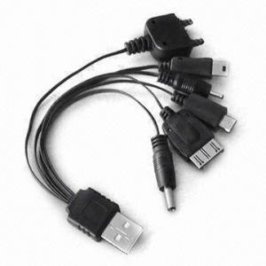 Buy cheap 8-in-1 USB Cable, Made of ABS/PVC/PU Material, Various Connectors for Different Brand Mobilephones product