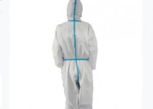 Buy cheap Breathable Film Laminated Disposable Protective Gowns Suit Non Woven Fabric Knit Cuffs product