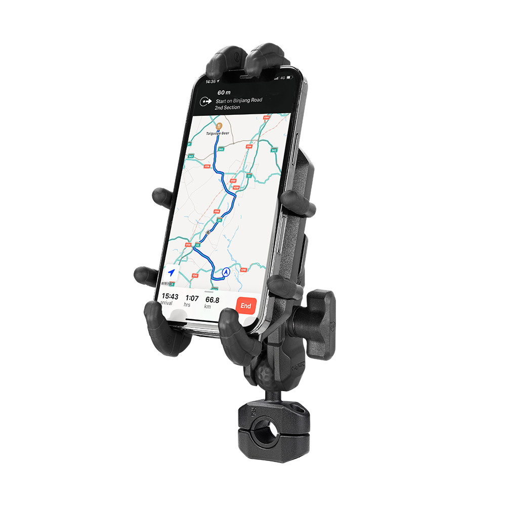 Buy cheap Removable Motorcycle Phone Holder Universal 360 Degree Adjustable Silicone Mobile Mount product