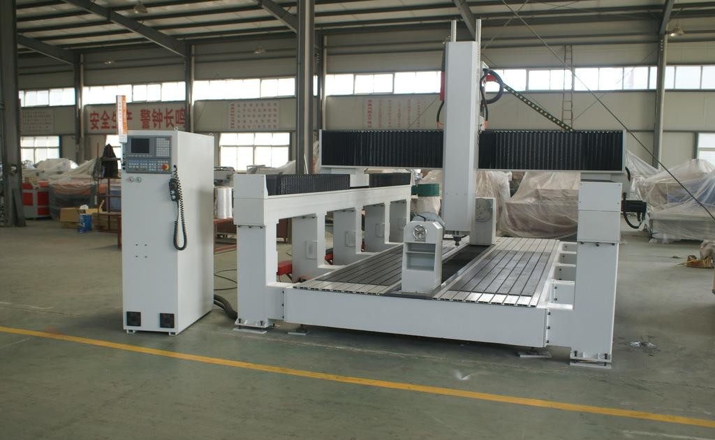 Plywood / PE / Foam 5 Axis CNC Router Machine With Economic 5 Axis Head