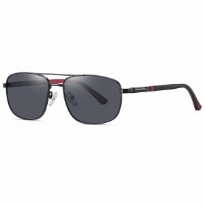 Buy cheap Classic Retro Rectangular Metal Sunglasses Polarized Shatterproof product