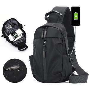 Buy cheap Backpack Usb Diagonal Bag, Nylon Waterproof Shoulder Bag, Chest Bag for Men Women Business Bag Outdoor Travel Bags product