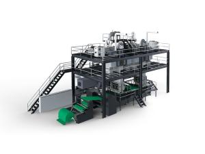 Buy cheap PLA/Pet Nonwoven Fabric Production Line High Speed Nonwoven Fiber Machine product