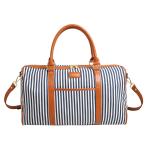Canvas Travel Bag Korean Striped Travel Bag Fashion One Shoulder Crossbody