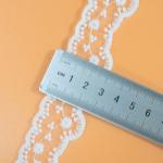 Embroidered White Flower Lace Fabric For Wedding Dress