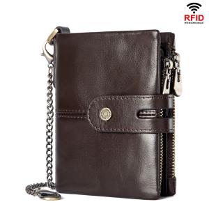 Buy cheap Wallet Rfid Anti-theft Brush Zipper Buckle Multi-card First Layer Cowhide Leather Men's Wallet product