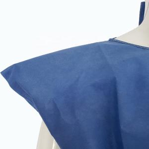 Buy cheap SMS PP Nonwoven Fabric Disposable Patient Gown Eco Friendly Blue Hospital Gown Sterile Reinforced product