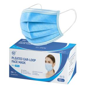 Buy cheap factory civilian grade non woven 3 ply face mask non-woven disposable 3ply face mask product