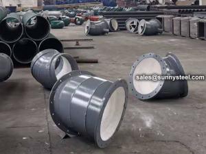 Buy cheap High Alumina Ceramic Lined Conveying Wear Resistant Elbow product