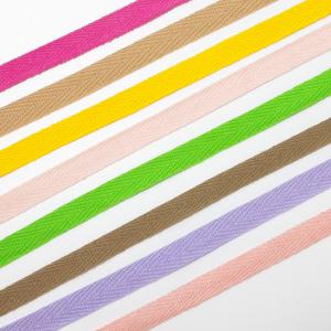 Buy cheap Sewing Accessories Stock 10mm 100% Cotton Webbing Herringbone Twill Tape For Bag Clothing product