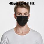 General medical supplies disposable black surgeon mask 4 ply protective hospital