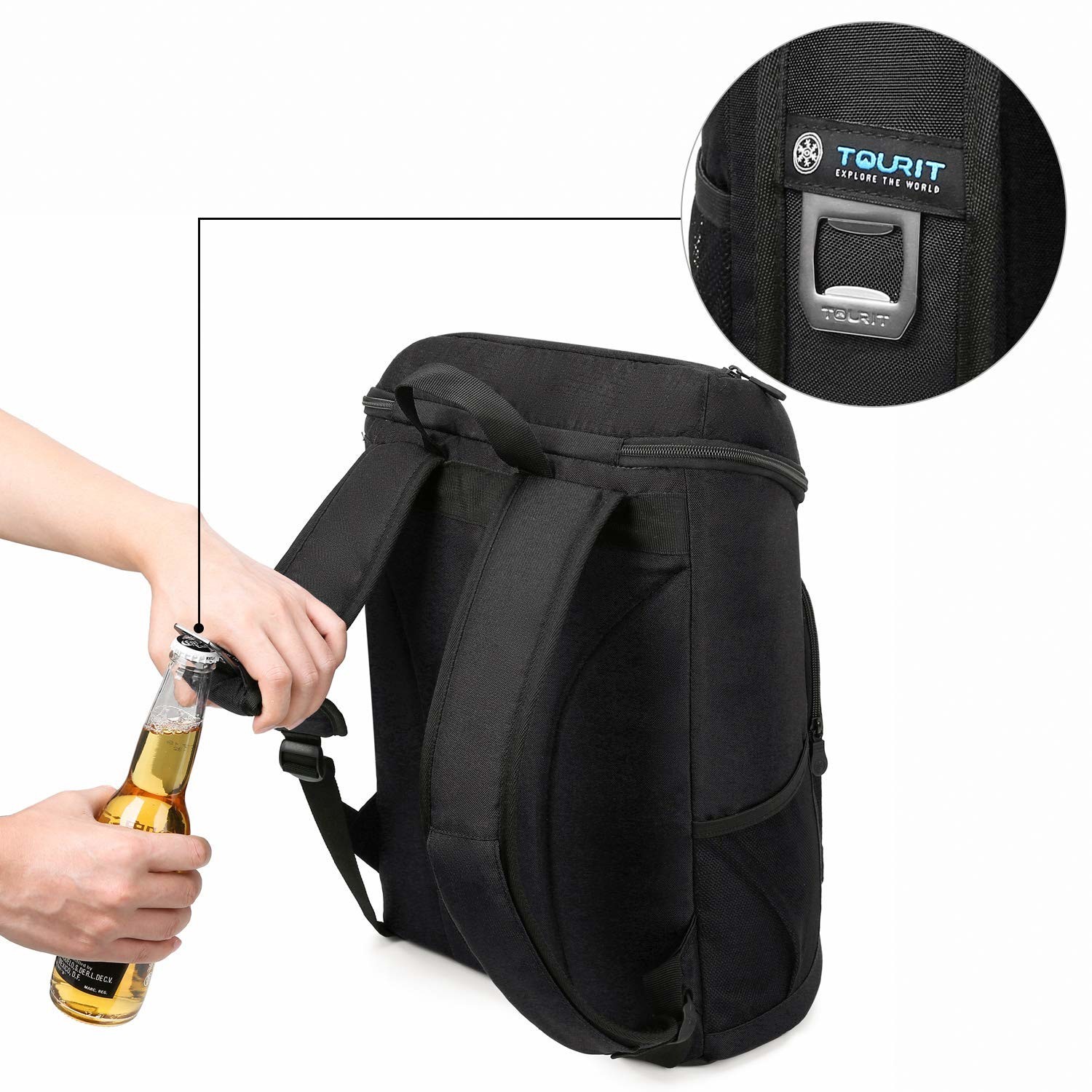 30 Cans Lightweight Insulated Food Cooler Bags Backpack Style 15.8" X 13.0" X 7.5"