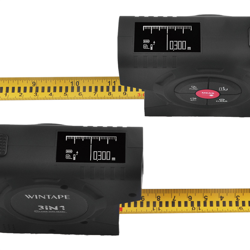 Wintape Popular Product Advanced Laser Technology Measure Tool Digital Display Tape Measure With Laser Distance measure