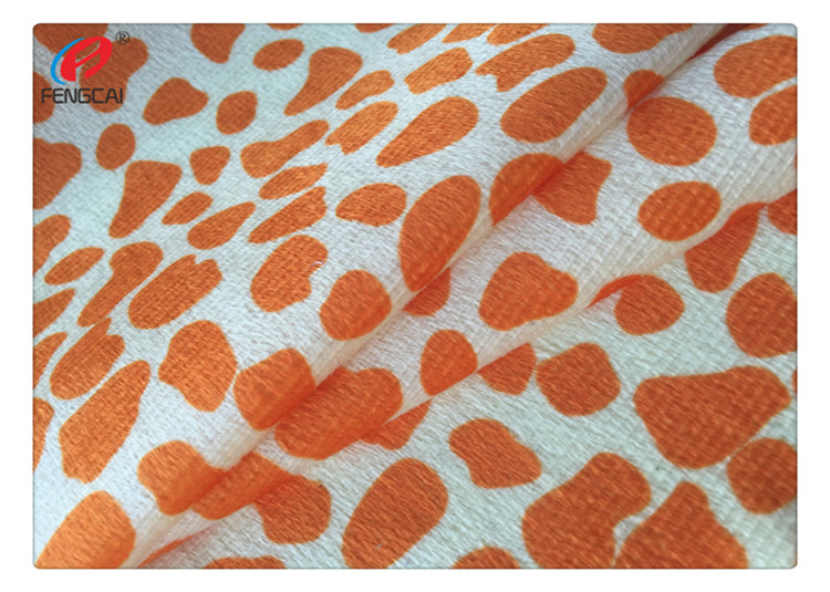 100 Polyester Home Textile Velboa Fabric 220gsm Animal Printing