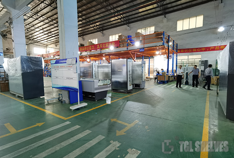 50hz 12v Supermarket Display Refrigerator For Meat Color Coated Board Material