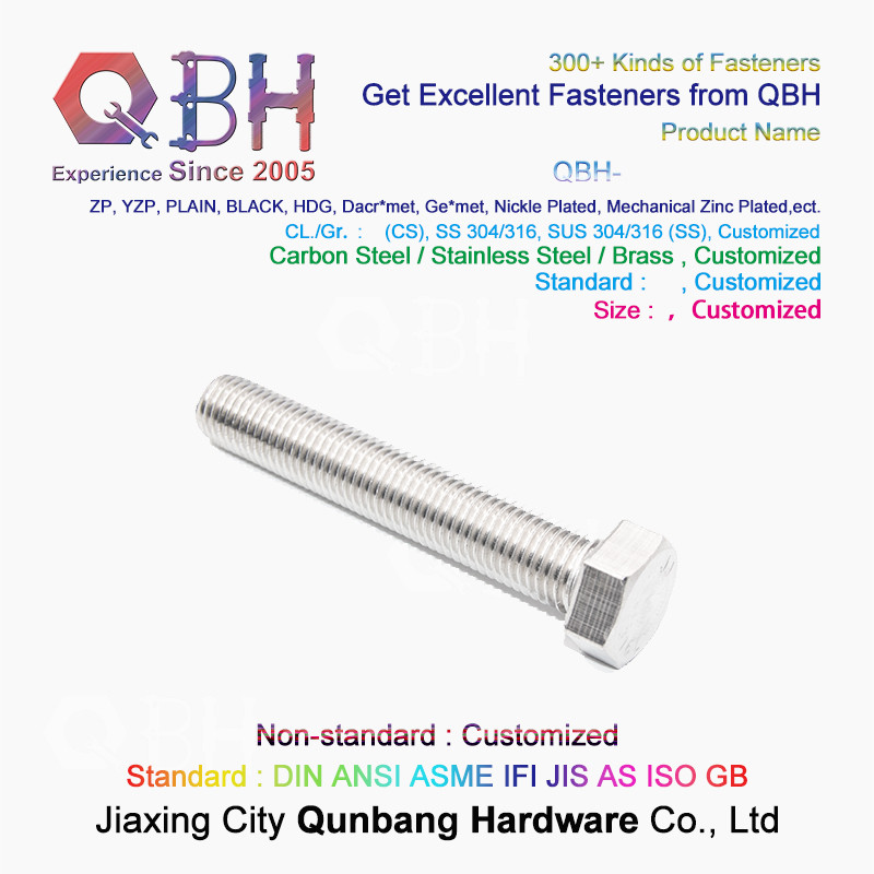 Long Screw 316 Ss Hex Bolt M4 M5 M6 M8 M10 M12 Full Pressure