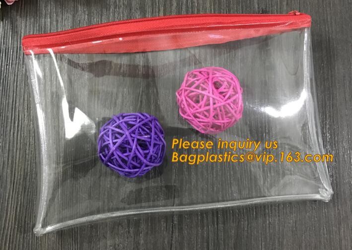 Factory Custom made Environmental PVC clear packaging toy storage handle bag,plastic tote packaging bag with handles fro