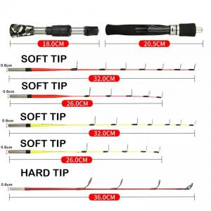 Buy cheap Soft Tip/Hard Tip Carbon WinterIce Fishing Rod Ultralight Portable product