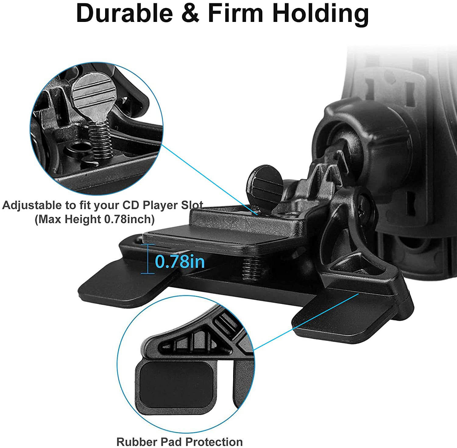 Full Rotation CD Slot Phone Holder 22.5cm cd player iphone holder OEM ODM