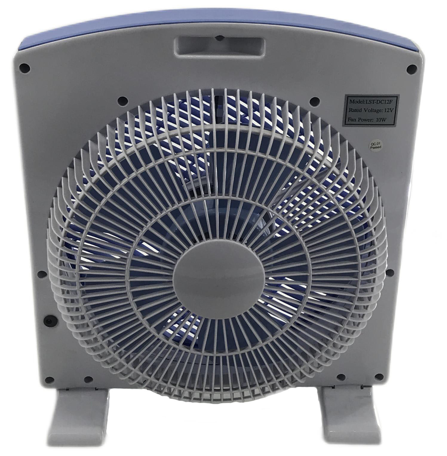 12V 12 Inch Square Indoor Box Fan Energy Conservation With 60 Minutes Timer