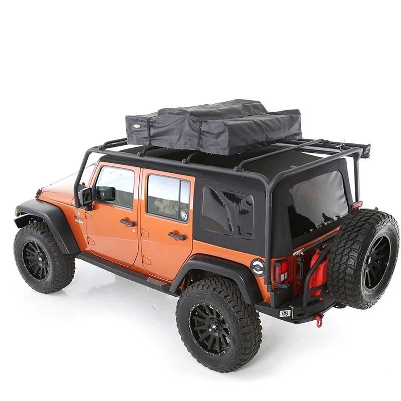 Soft Retractable Car Camping Roof Top Tent With Aluminum Ladder Mattress