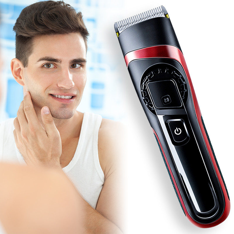2200mAh Electric Hair Trimmer , 100v-240v Waterproof Hair Clippers Rechargeable